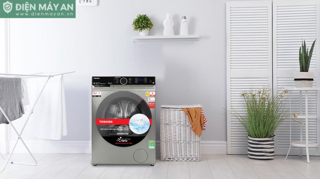 Máy Giặt Sấy Toshiba Inverter Giặt 10.5 Kg - Sấy 7 Kg TWD-BM115GF4V(SK)